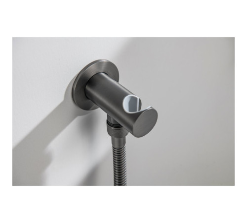 Набор с гигиеническим душем AQUATEK БЕТТА (смеситель + лейка + шланг) оружейная сталь AQ1119BGM
