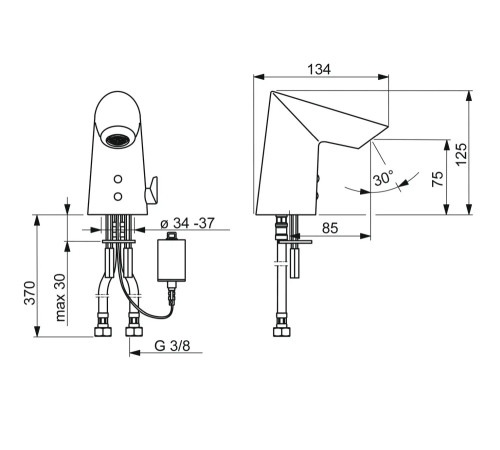 Смеситель для раковины электронный Oras Optima Bluetooth 1714FZ
