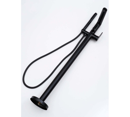 Смеситель для ванны напольный Aquanet Ника матовый черный AQ1845MB