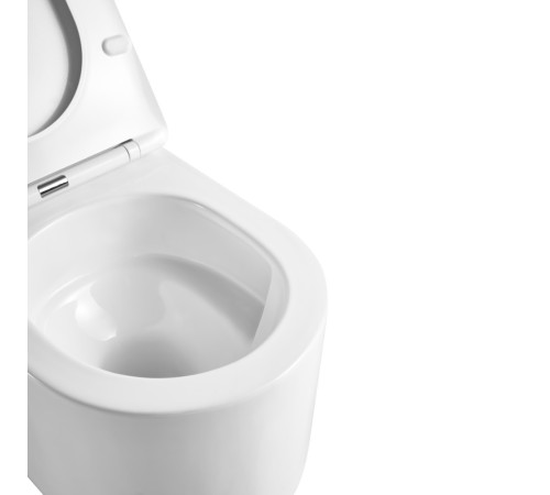 Унитаз подвесной Aquanet Мия безободковый смыв Tornado с сиденьем микролифт 490х370х340 мм AQ2004T-00