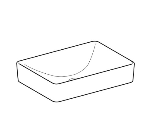 Раковина накладная Geberit VariForm прямоугольная 55х40 см без перелива 500.779.01.2