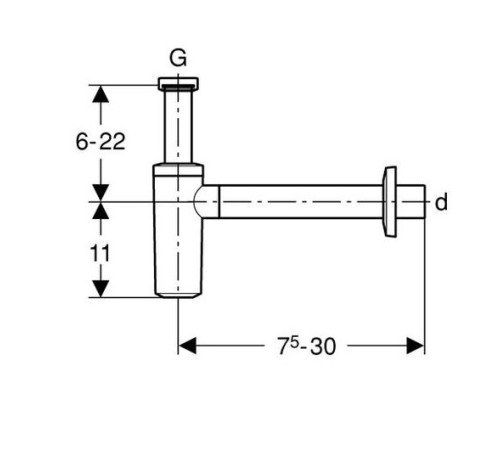 Сифон для раковины Geberit 40 мм белый 151.035.11.1