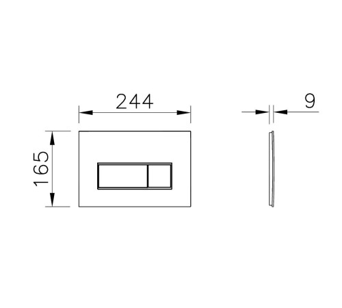 Панель смыва VitrA Root Square белая 740-2300