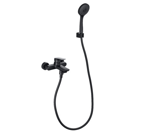 Набор смесителей 3 в 1 Aquanet Vega (AQ1010MB+AQ1040MB+AQ2011MB) матовый черный AQ1030MB