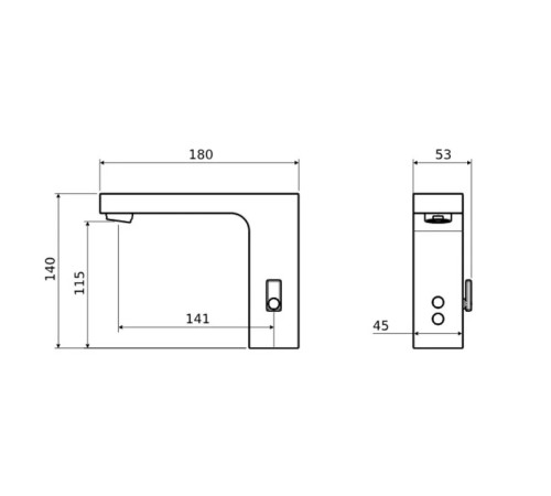 Смеситель для раковины электронный Aquanet Либра AQ5610CR