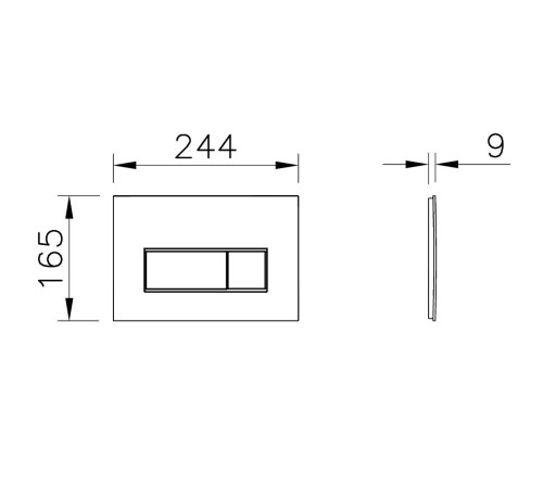 Панель смыва VitrA Root Square матовый черный 740-2311