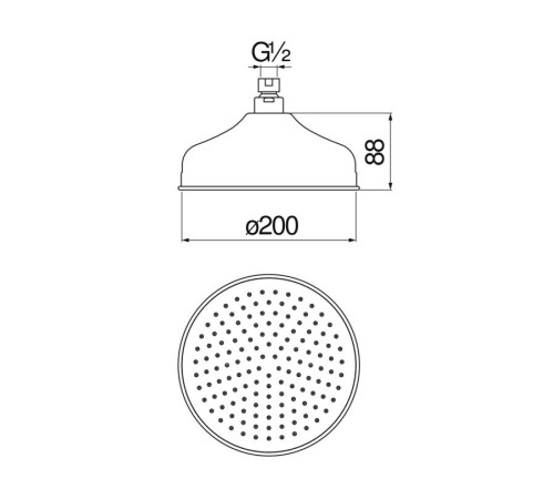 Верхний душ Rossinka AD139/12BR 20 см бронза AD139/12BR