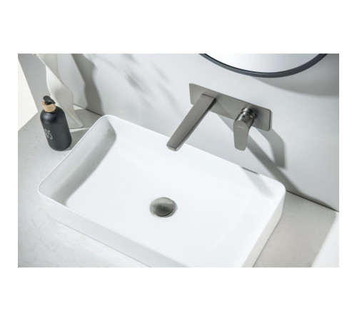 Донный клапан Aquatek Push-open без перелива оружейная сталь AQ6003BGM