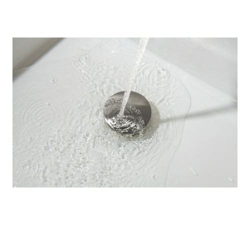 Донный клапан Aquatek Push-open без перелива оружейная сталь AQ6003BGM