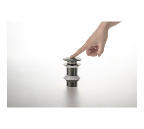 Донный клапан Aquatek Push-open без перелива оружейная сталь AQ6003BGM