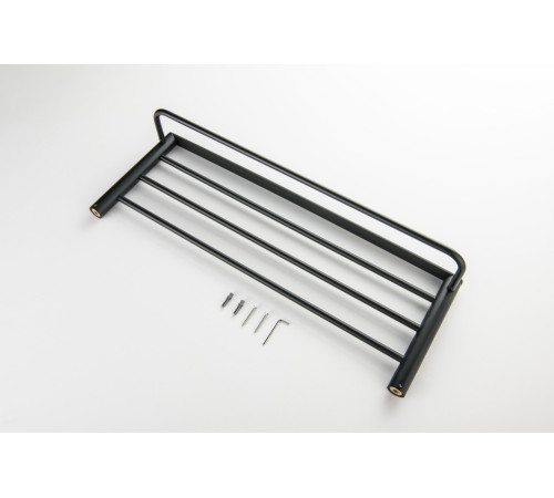 Полка для полотенец Aquatek Лира матовый черный AQ4415MB