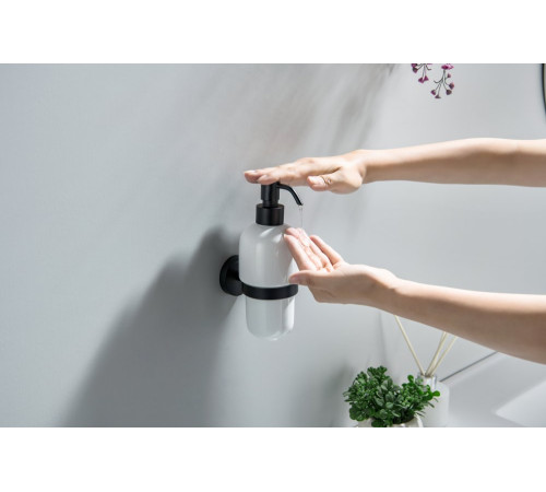 Дозатор для жидкого мыла Aquatek БЕТТА матовый черный AQ4605MB