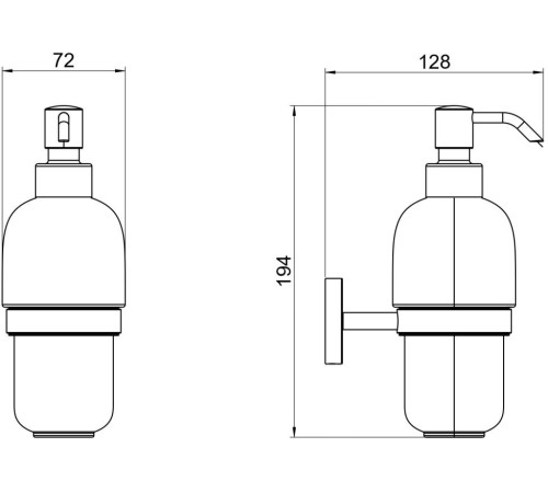 Дозатор для жидкого мыла Aquatek БЕТТА матовый черный AQ4605MB