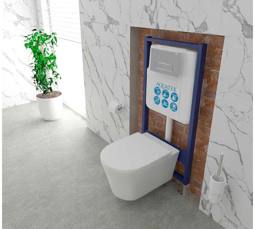 Комплект инсталляции для подвесного унитаза Aquatek Sensor SET Standart 50 с панелью смыва INSE-0000001.36