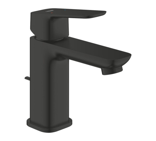 Смеситель для раковины Kludi CUBEO DN 15 размер S с донным клапаном черный матовый 1016942430