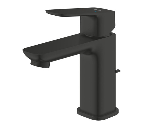 Смеситель для раковины Kludi CUBEO DN 15 размер S с донным клапаном черный матовый 1016942430