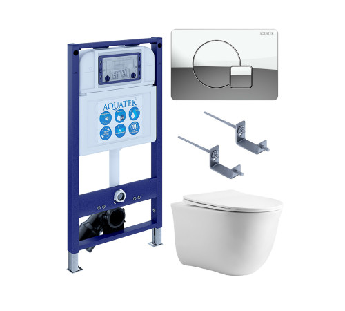 Комплект инсталляции с унитазом 4 в 1 AQUATEK КЛАССИК cm-067