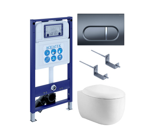Комплект инсталляции 4 в 1 AQUATEK Альтаир (рама INS-0000025, кнопка KDI-0000050, унитаз AQ1980-00) cm-050