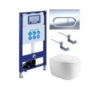 Комплект инсталляции 4 в 1 AQUATEK Альтаир (рама INS-0000025, кнопка KDI-0000043, унитаз AQ1980-00) cm-043