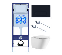 Комплект инсталляция с унитазом Aquatek Либерти (INS-0000017, KKI-0000001, KDI-0000017, AQ1999T-00) ЛИБЕРТИ-INS17-017
