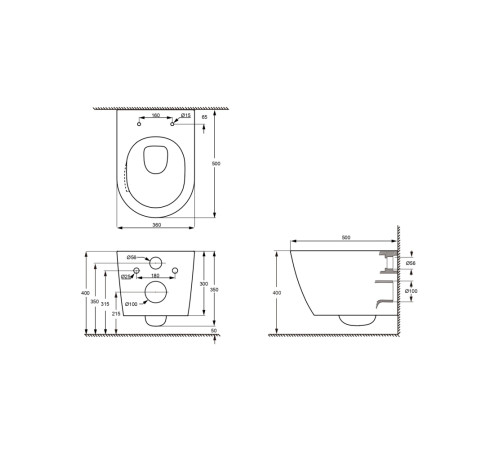 Комплект инсталляция с унитазом Aquatek Либерти (INS-0000017, KKI-0000001, KDI-0000017, AQ1999T-00) ЛИБЕРТИ-INS17-017