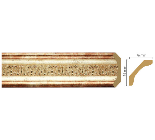 Плинтус потолочный DECOMASTER 76х76х2400 мм 169-127