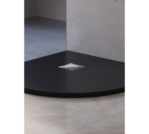 Душевой поддон полукруглый RGW ST/R-G 900x900 мм графит искусственный камень 16153099-02