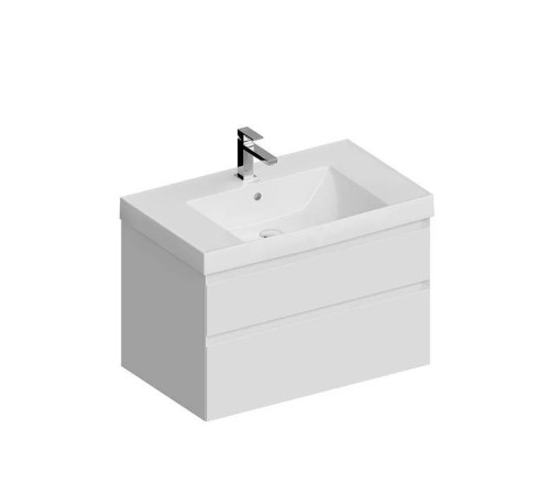 Тумба подвесная Kerama Marazzi Cubo 80 см с ящиками белая матовая CUB.80.2\WHT.M