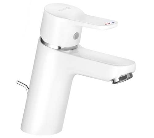 Смеситель для раковины KLUDI PureEasy 70 мм со сливным гарнитуром белый 373829165
