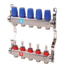 Коллекторная группа Hogart Premium 1 x 3/4 EK 5 выходов с расходомерами MS50506
