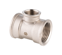 Тройник резьбовой Hogart 3/4x1/2x3/4 ВВВ латунь никелированная BF512050405