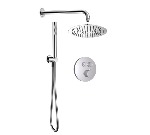 Набор для комплектации душа AQUAMET с термостатом хром AQM8405CR