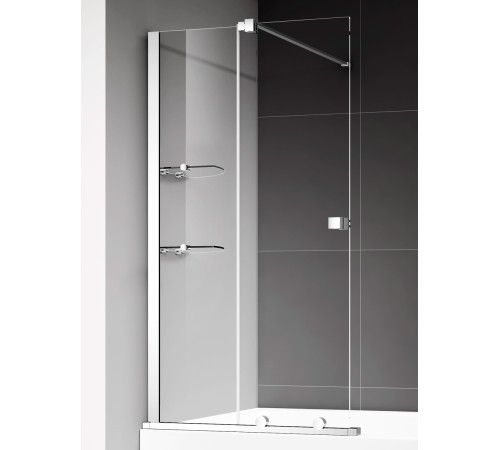 Шторка на ванну Aquanet 1200x1400 мм стекло 8 мм хром AQM6601-2