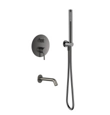 Набор для ванны Aquanet с изливом и смесителем металл AQM8406GM