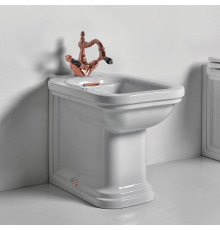 Биде напольное Kerasan Waldorf 55х37 см 1 отверстие с заглушкой белый 4121K1bi/cr*1 / 811393br / 760393