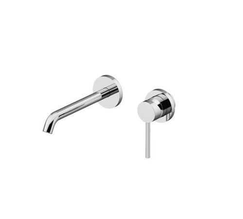 Смеситель для раковины встраиваемый на 2 отверстия Gattoni Circle Two излив 215 мм хром 9135/91C0