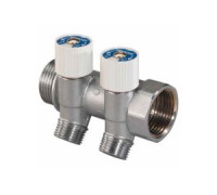 Коллектор Uponor Uni-C SH 1 НР/ВР на 2 выхода 1/2 НР межосевое расстояние 38 мм 1014137