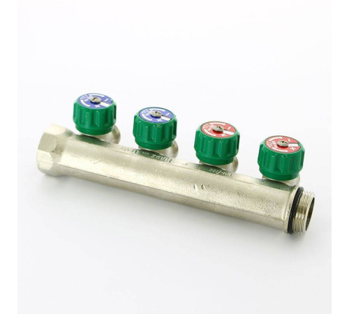 Коллектор с вентилями Uni-Fitt 1 НВ 4 выхода 3/4 EK 90° 50 мм 410N4340