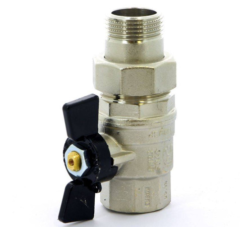 Кран шаровой Bugatti Oregon 1 НВ со сгоном бабочка 03220037