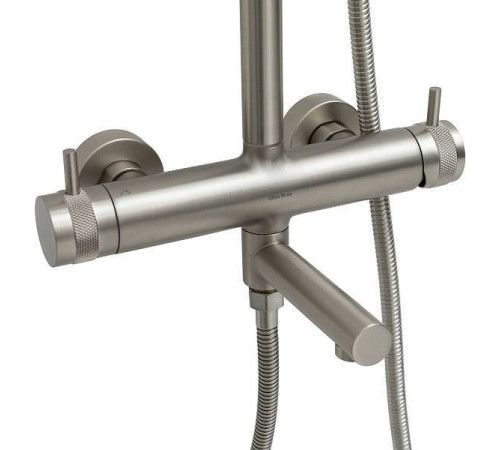 Душевая стойка Allen Brau Priority с изливом 27.7x50.9x123.2 см никель браш 5.31A10-BN