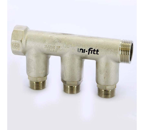 Коллектор с шаровыми кранами Uni-Fitt 3/4х1/2 3 выхода 40 мм 420N3230