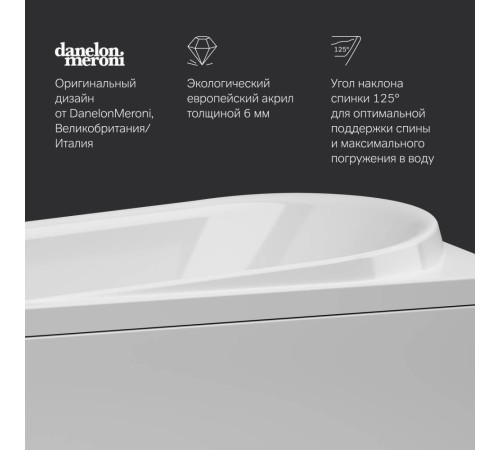 Ванна акриловая AM.PM Like 170х70 см W80A-170-070W-A