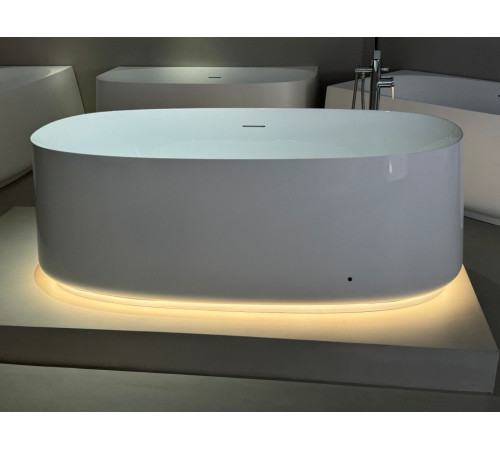 Ванна акриловая отдельностоящая AQUAMET AQM3507GW с LED подсветкой 1700х810х580 мм белый глянец AQM3507GW