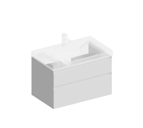 Тумба подвесная Kerama Marazzi Cubo 80 см с ящиками белая матовая CUB.80.2\WHT.M