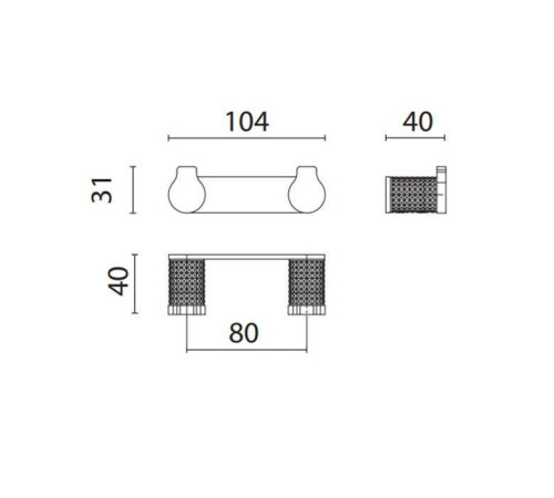Крючок двойной подвесной Oasis Defile хром 0AGD002CR