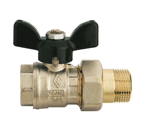 Кран шаровой Rubinetterie Bresciane UNI-SFER 1/2 вн-нар с американкой 4504040000