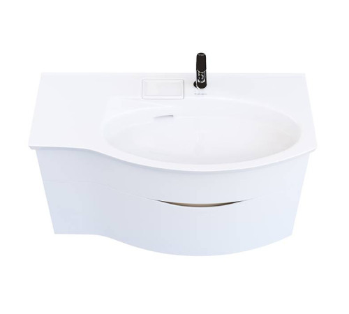 Тумба подвесная с раковиной Kerama Marazzi Riva 100 см правая белый матовый RV.wb.100Rh/RV.100Rh\WHT.M