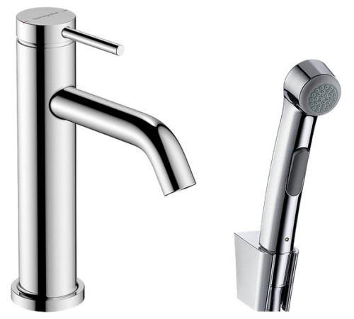 Смеситель для раковины Hansgrohe Tecturis S 110 с гигиеническим душем и сливным гарнитуром 73211000