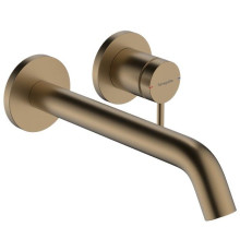 Смеситель для раковины Hansgrohe Tecturis S настенный внешняя часть матовая бронза 73351140