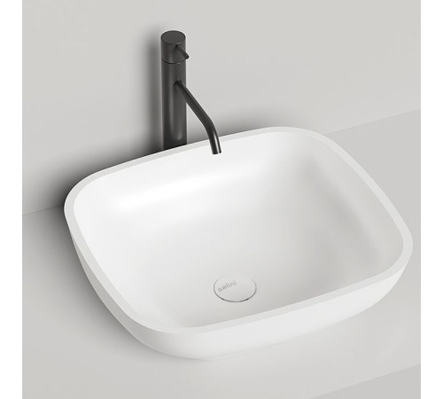 Раковина накладная Salini Gloria 49.5х44.5х15 см S-Stone белая матовая 1102208M